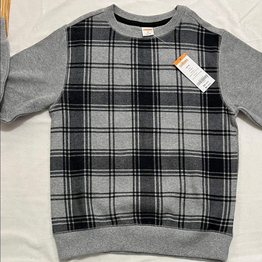 Gymboree | Gray and Black Checkered Sweater | Boys M (7-8)
